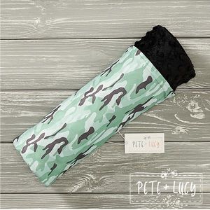 Grey Camo - boy minky blanket